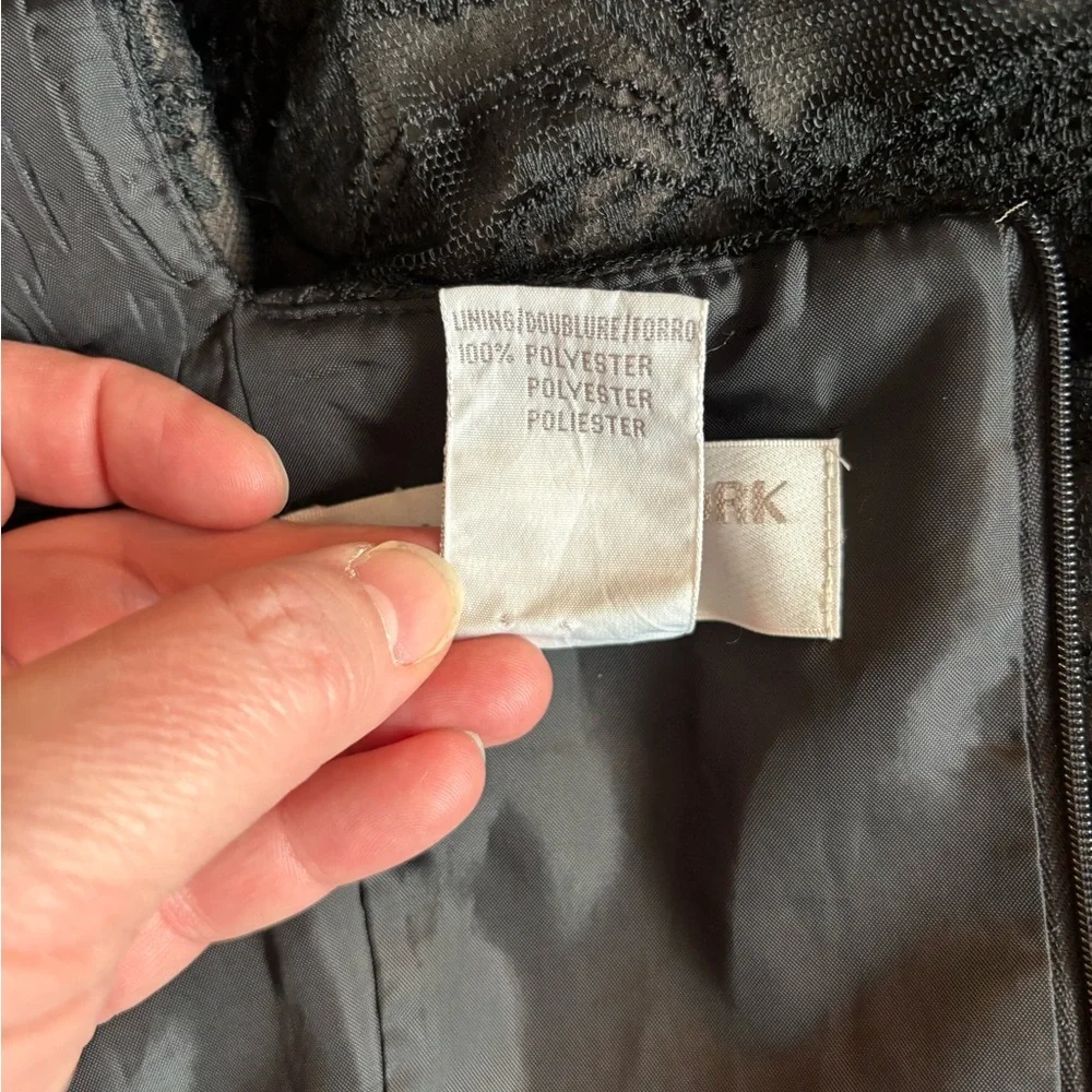 Jones New York Vintage  Elegant Black Dress‎ Lace Overlay Size 8 - Picture 10 of 10